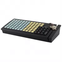 программируемая клавиатура posiflex kb-6600b черная c ридером магнитных карт на 1-3 дорожки, rs-232