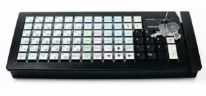 программируемая клавиатура posiflex kb-6600u-b черная c ридером магнитных карт на 1-3 дорожки, usb