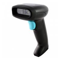 Сканер штрихкода (ручной, 1Dимидж/с возможностью прошивки в 2D, черный) HH400, подставка, кабель USB в Казахстане_1