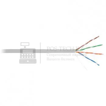кабель u/utp 4 пары, кат.5e, одножильный, медный, внутренний, pvc, серый, 305м, шт в казахстане