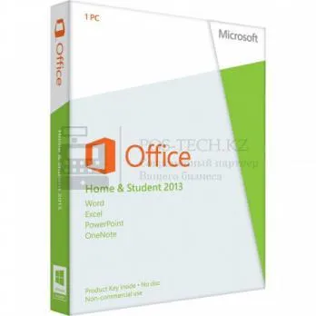 по microsoft office home and student 2013 box (rus) в казахстане