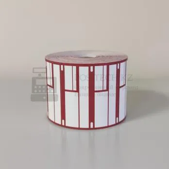 ценники красные (1840 шт в руллоне, 27шт, в коробке, размер 38мм*85мм)