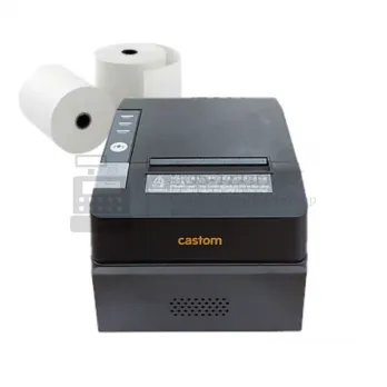 комплект 11. принтер чеков castom pos80 usb + термолента 80х50х12 (5 шт) в казахстане