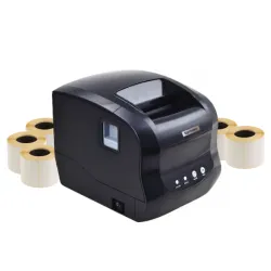 комплект 13. принтер этикеток xprinter xp-365b usb + этикетки 58х60 (5 шт)