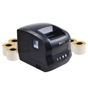 комплект 13. принтер этикеток xprinter xp-365b usb + этикетки 58х60 (5 шт) в казахстане