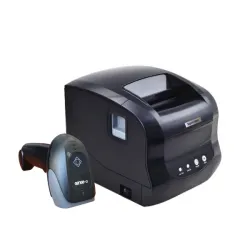комплект 17. сканер штрих-кода g-sense 2d (черный), ручной+  принтер этикеток xprinter xp-365b usb