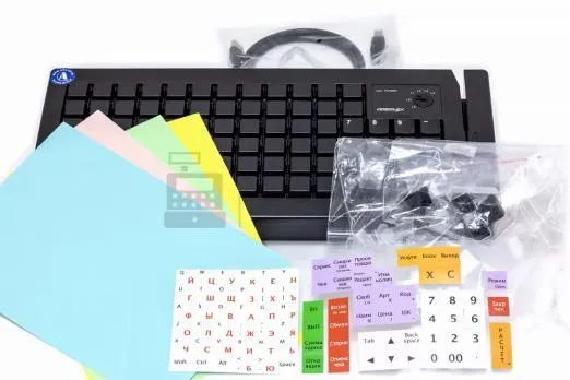 клавиатура программируемая posiflex kb-6600u-b-m3 (с ридером) usb в казахстане