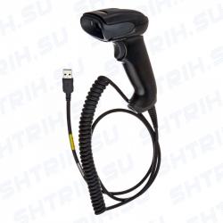 Сканер штрихкода (ручной, лазерный, черный) 1250g, кабель USB арт. 1250G-2USB в Казахстане_1