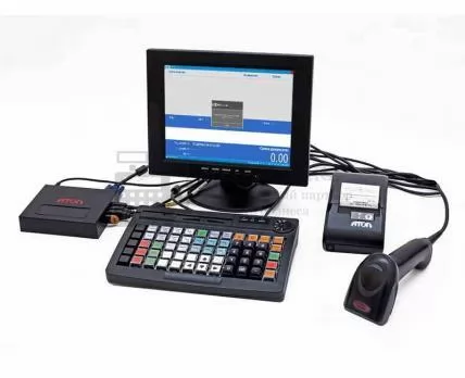 pos-комплект 12&quot; hub-19 черный 54фз, sj-1228, kb-60 msr, 2d-hw1450, атол 11ф без фн, linux, frontol в казахстане