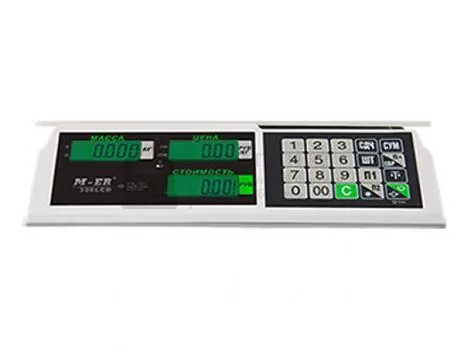 весы торговые m-er (326ac-15.2 и 32.5 кг. lcd) "slim" в казахстане